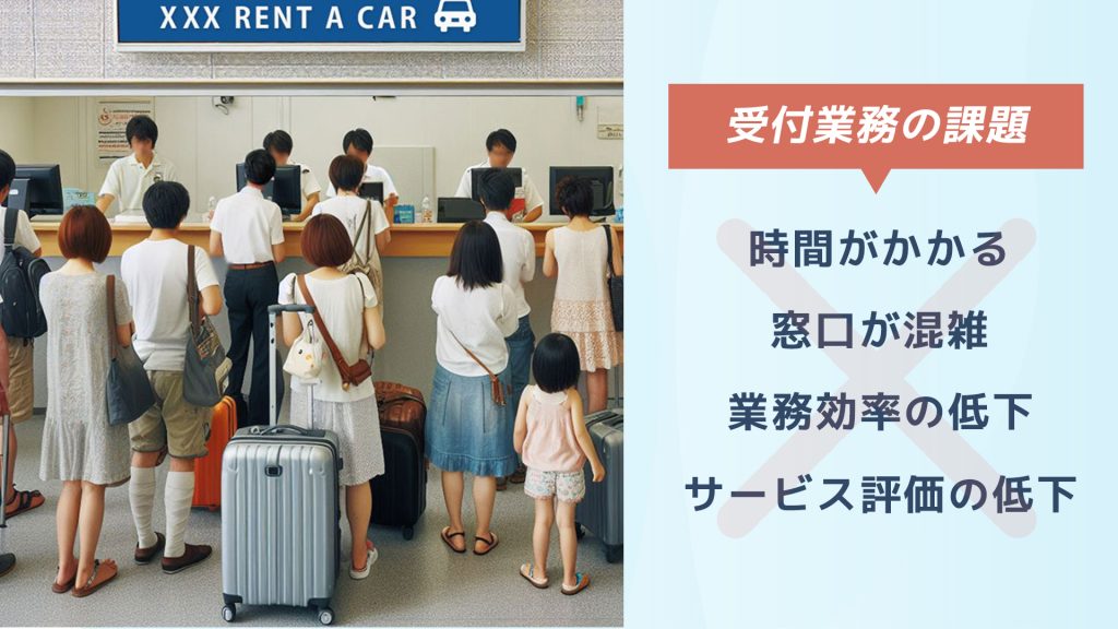 現在のレンタカー受付業務の課題